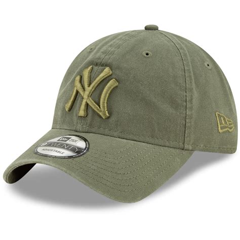 Mens New Era Olive New York Yankees Tonal Core Classic Primary Logo