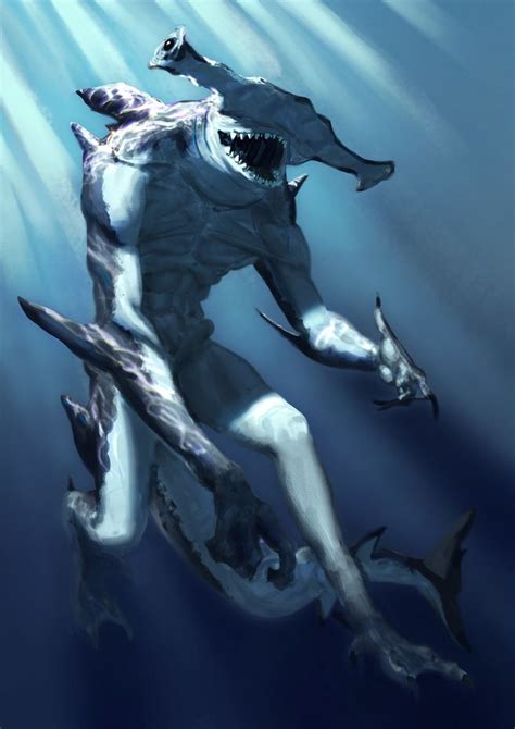 Hh Shark Jonathan T Creature Concept Art Fantasy Character Design