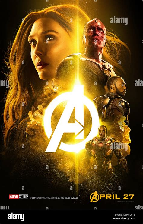 Avengers Infinity War 2018 Marvel Studios Poster Stock Photo Alamy