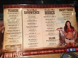 I was at Twin Peaks Restaurant in Buckhead, the menu layout fascinated ...