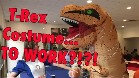 T Rex Costume To Work Youtube