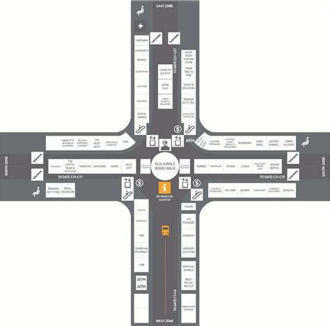 Klia Layout Plan Kuala Lumpur International Airport Terminal 1 Klia