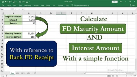 How To Calculate Fixed Deposit Maturity Amount And Interest Amount In