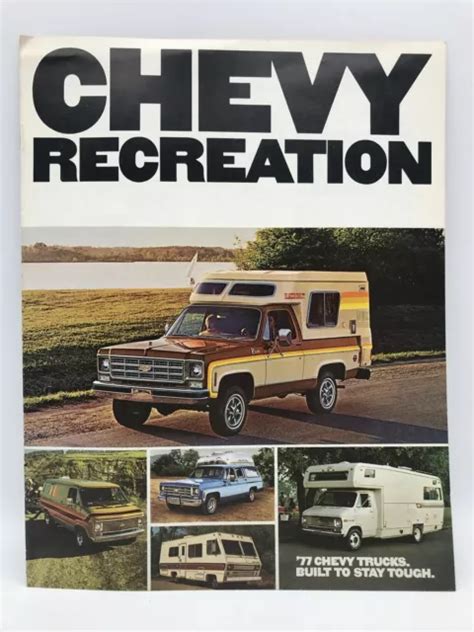 1976 Chevy Recreation Truck Van Rv Dealer Sales Catalog Specs Options