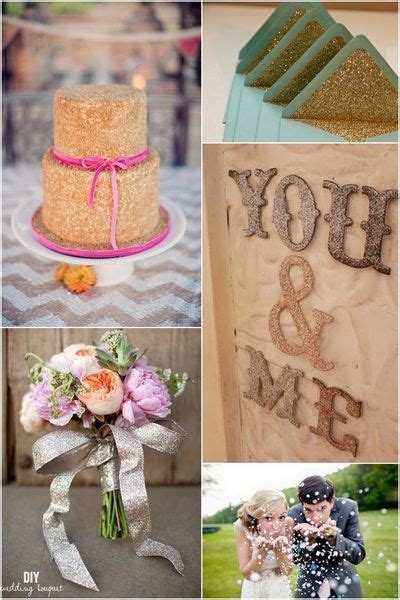 20 Diy Glitter Wedding Theme Ideas And Inspiration Glitter Wedding