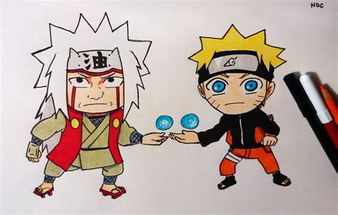 Chibi Jiraiya And Naruto By Narutodrawingchannel On Deviantart