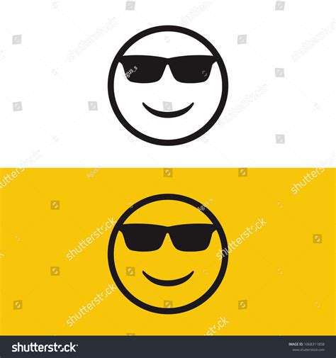 smiling face sunglasses emoji icon stock vector royalty free 1068311858 shutterstock