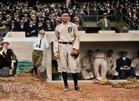 Colorized Photo Of Ty Cobb Sometime In 1913 Rbaseball