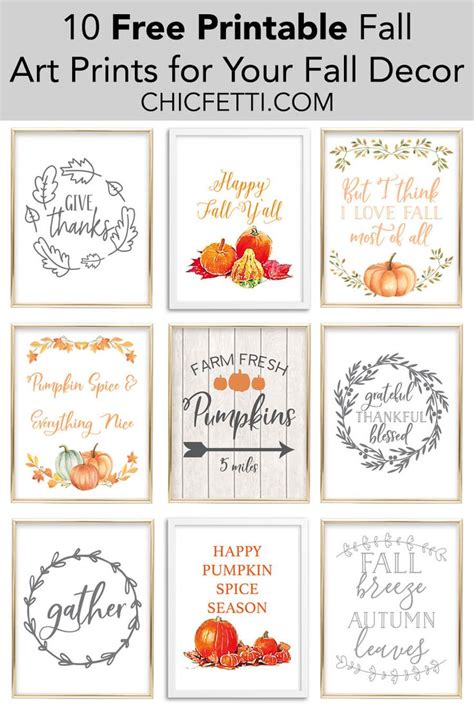 10 Free Printable Fall Art Prints For Your Fall Decor Chicfetti