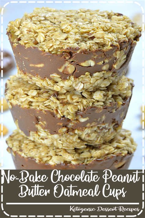 In a large, microwave safe dish, melt chocolate chips and peanut butter. No-Bake Chocolate Peanut Butter Oatmeal Cups - Julia Recipes