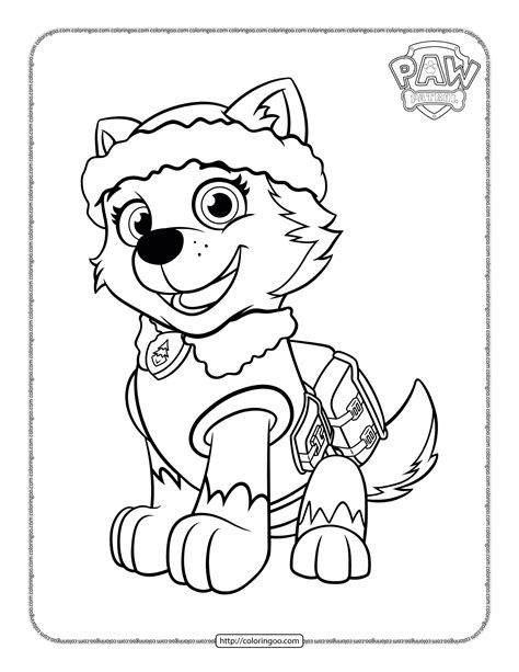 8 Free Printable Everest Paw Patrol Coloring Pages In Vector Format