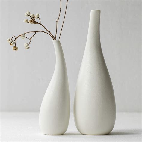Buy Ceramic Vase Set White Modern Vase Ceramic Modern Decor Fire