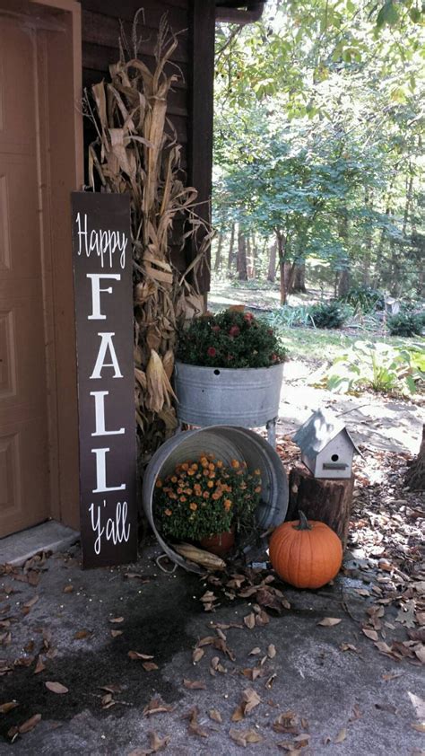 Happy Fall Yall 5 Foot Wooden Porch Sign Fall Porch Sign