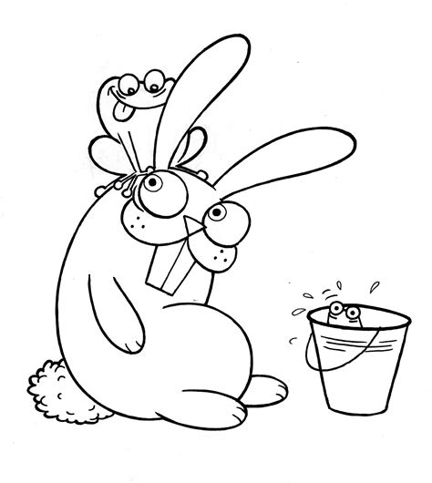 Rabbit Coloring Page For Kids Animal Place