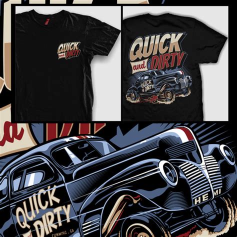 Featured artist dirt late model car artwork, quarter midget tshirt artwork, custom designed tshirts for all your racing needs. Drag Racing T-shirt design for "Quick and Dirty" race car ...