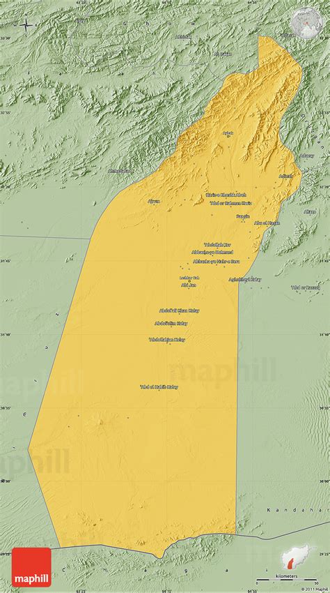 Savanna Style Map Of Helmand 