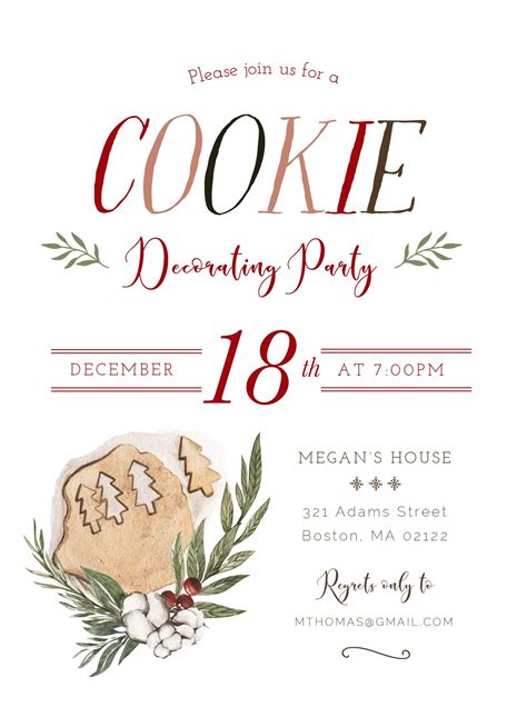 My favorite icing to decorate cookies is our simple cookie glaze. Christmas Cookie Decorating Party Invitation Holiday ...