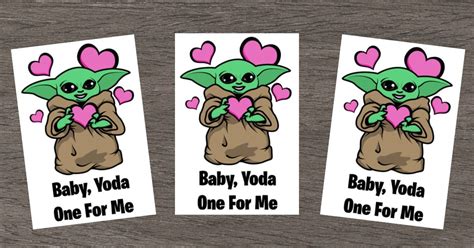 Free Printable Baby Yoda Valentines