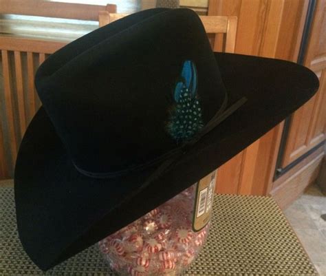 Stetson 4x Beaver Black Cowboy Hat Size 7 14 Excellent Condition