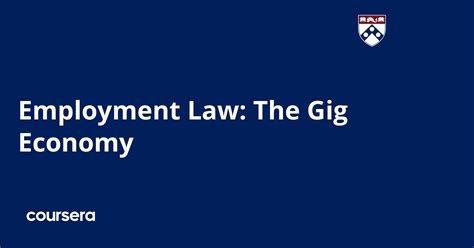 Employment Law: The Gig Economy | Coursera
