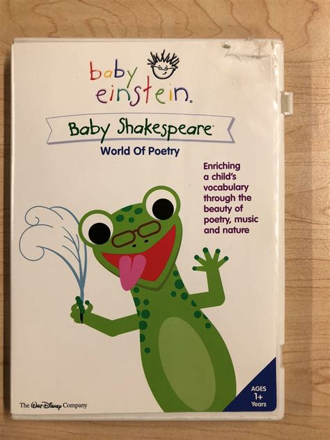 Baby Einstein Baby Shakespeare World Of Poetry Dvd Disney I0313
