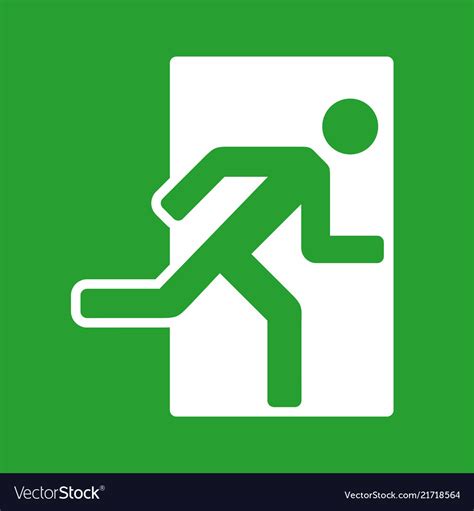Emergency Exit Vector Icons