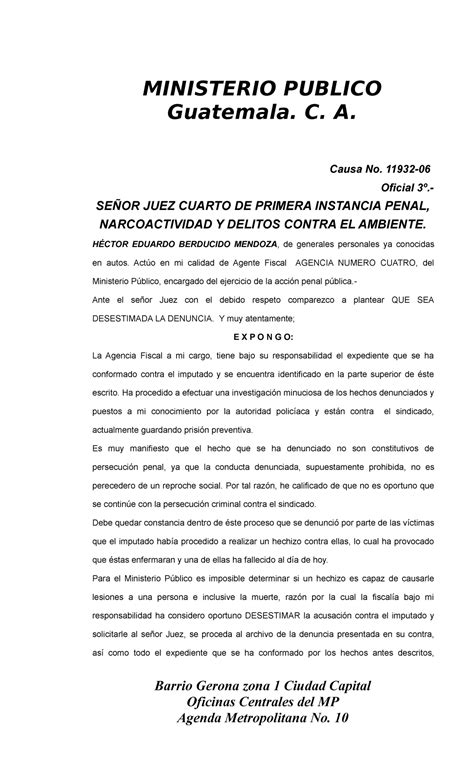 Total Imagen Modelo De Denuncia Penal Guatemala Abzlocal Mx