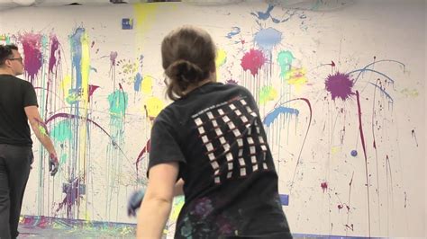 Throwing Paint On Canvas