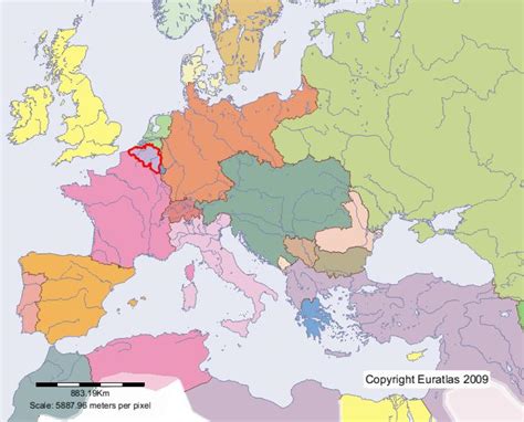 Les belges seront opposées à l'italie, samedi prochain, en quarts de finale, alors que le champion en titre portugais est renvoyé à la maison prématurément. Euratlas Periodis Web - Map of Belgium in Year 1900