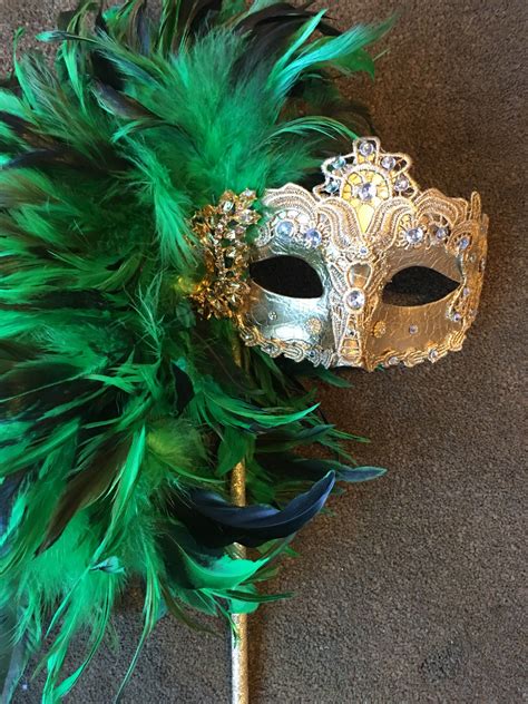 Masquerade Mask Mardi Gras Mask On A Sick Halloween Etsy In 2021