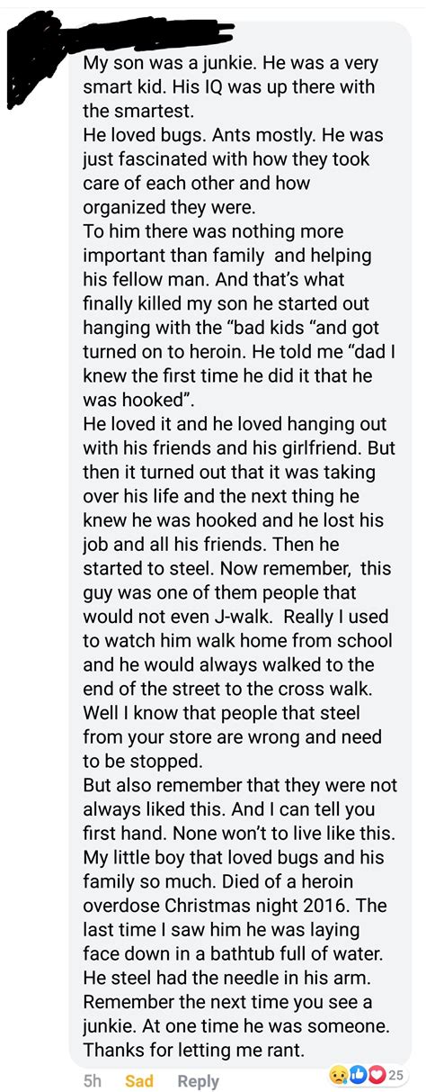 Found This Story About A Drug Addict And Thought I Should Share It