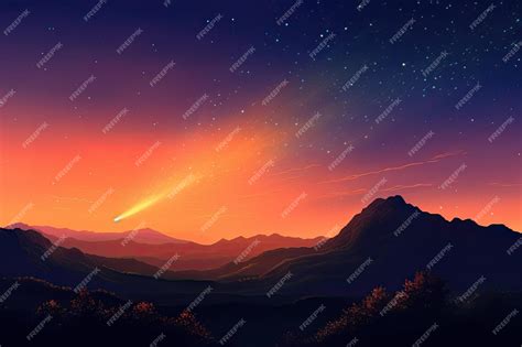 Premium AI Image | A Celestial Dance under the Starry Sky Witness the