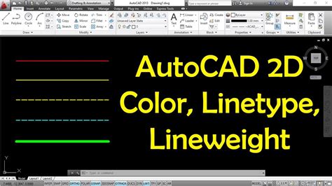 AutoCAD Color Linetype Linetype Scale Lineweight Commands Engineer AutoCAD Tutorials YouTube
