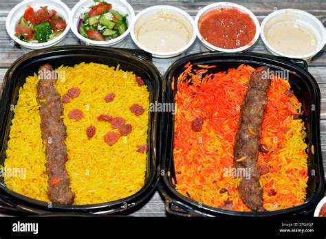 Arabic Cuisine Traditional Food Beef Kofta Kebab And Tarb Kofta Shish