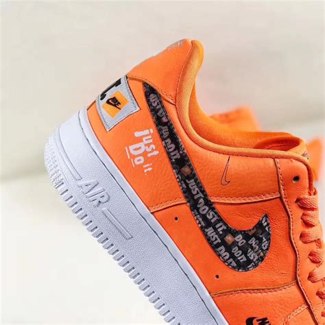 Official Photos Of The Nike Air Force 1 Low “just Do It” In Orange