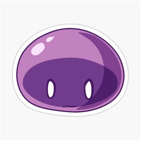 Not A Bad Slime Purple Anime Emote Sticker For Sale By Bbmarioni