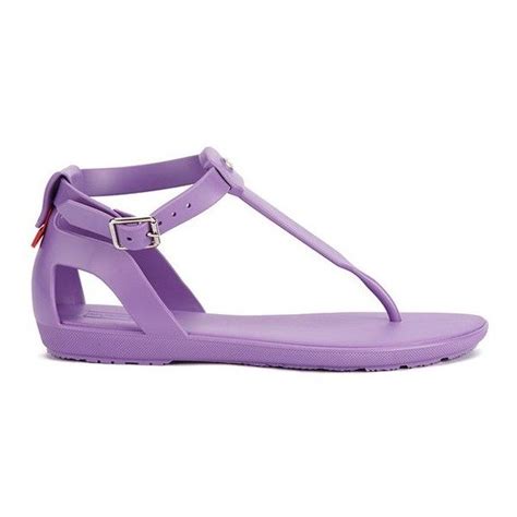 Hunter Womens Original T Bar Sandals Bright Lavender Purple Shoes