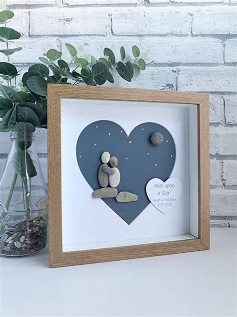Engagement Pebble Art Engagement Pebble Picture Personalised