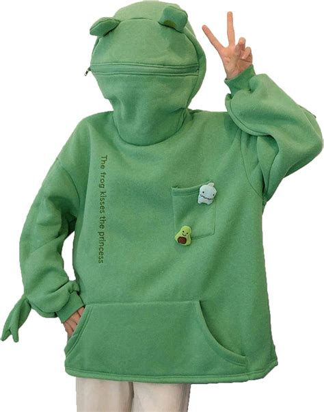 Buy Women Novelty Frog Hoodie Lady Cute Animal Style Long Sleeve Hooded