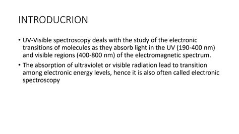 Solution Uv Visible Spectroscopy Studypool