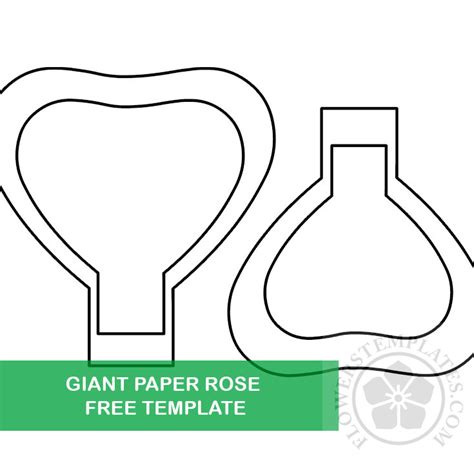 Women day holiday or springtime. Giant paper rose template printable | Flowers Templates
