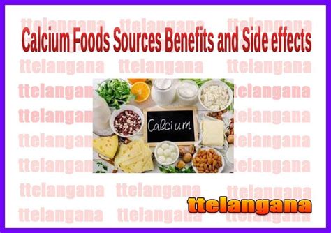 calcium foods sources benefits and side effects