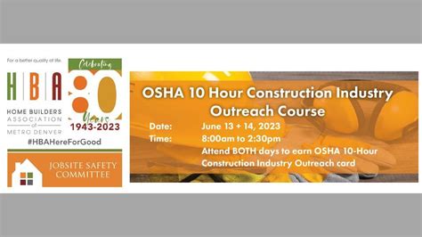 Osha 10 Hour Construction Safety Industry Outreach Course Sfi