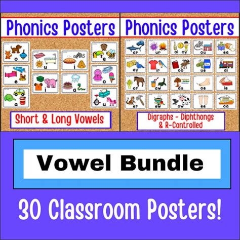 A Bundle Of Two Fantastic Products To Give You All Of The Vowel Posters