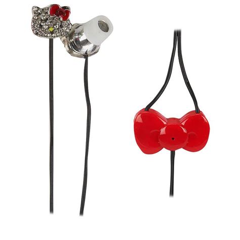 Hello Kitty Hkbl1000 Mic Tru Bling Ear Bud With Mic Electronics Hello Kitty