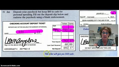 Read on to find out how to properly fill out a checking deposit slip. Filling out a deposit slip - YouTube
