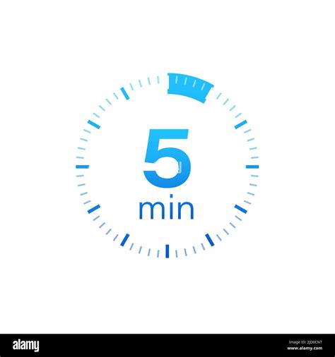 The 5 Minutes Stopwatch Vector Icon Stopwatch Icon In Flat Style On A