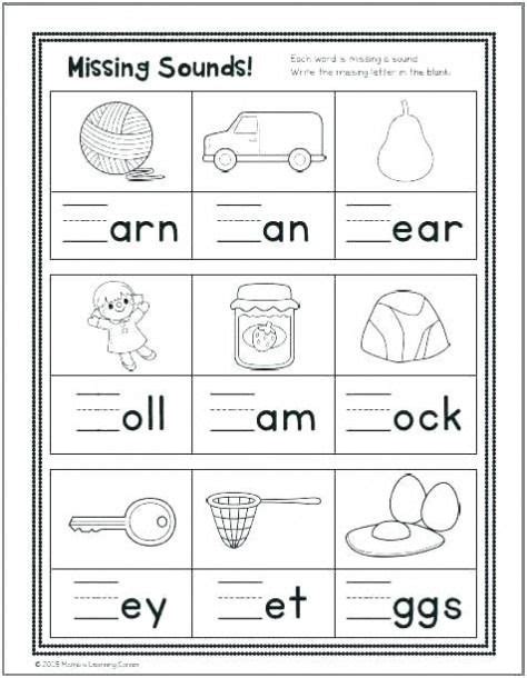 Phonic Worksheet For Kindergarten Elcacerolazo