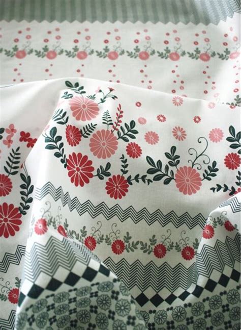 Items Similar To Scandinavian Nordic Style Flower Border Pattern Wide