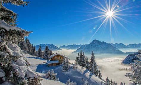 Hintergrundbilder Landschaft Wald Berge Natur Schnee Winter